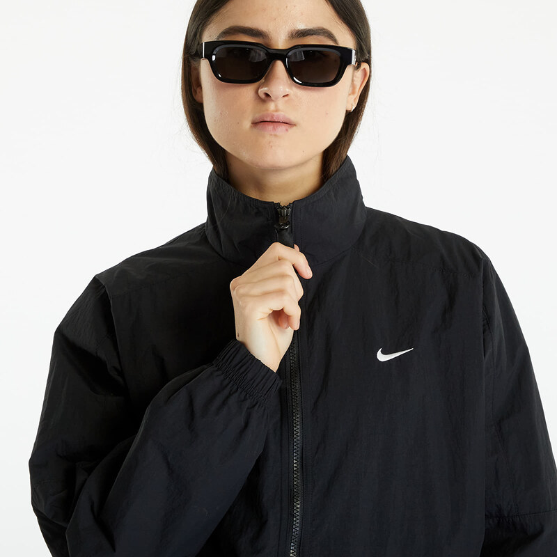 Ανδρικά αντιανεμικά Nike Sportswear Solo Swoosh Men's Track Jacket Black/ White