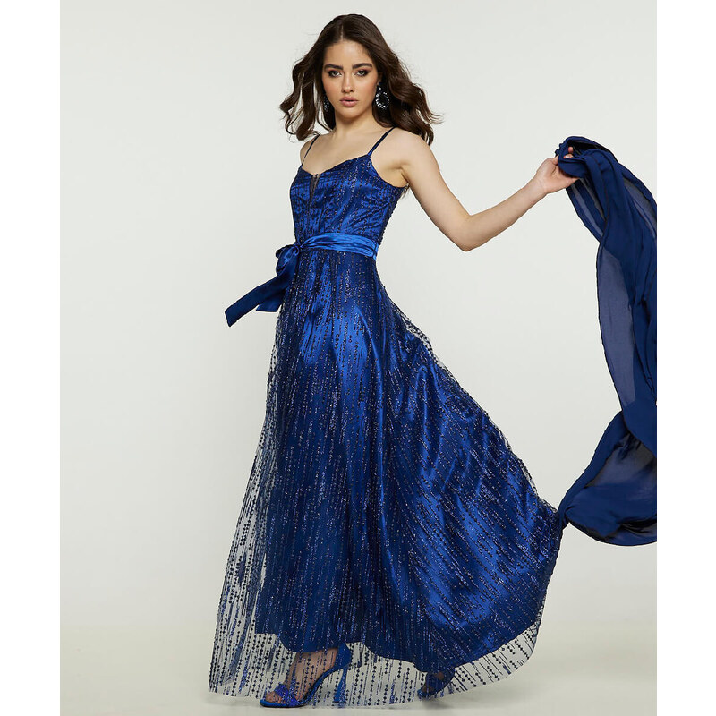 LQ Fashion Φόρεμα Μάξι Μπλε