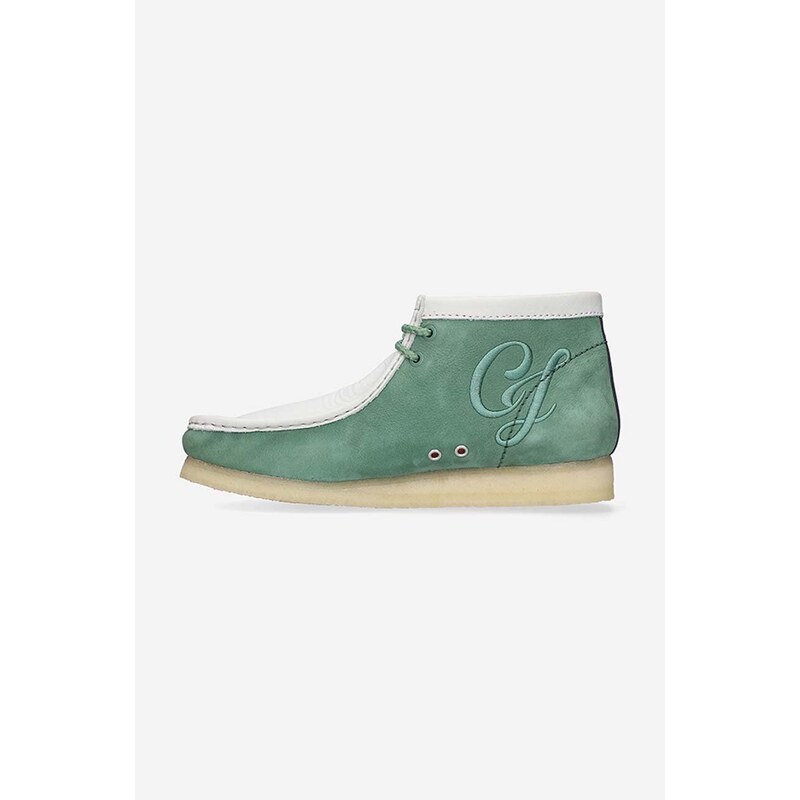 Clarks Originals Σουέτ παπούτσια Clarks Wallabee Boot χρώμα: πράσινο 26165078 F326165078