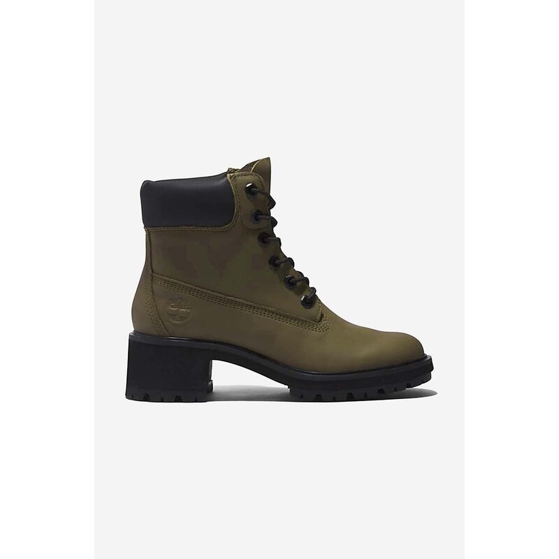 Δερμάτινες μπότες Timberland Kinsley 6 IN WP Boot γυναικεία, χρώμα: πράσινο