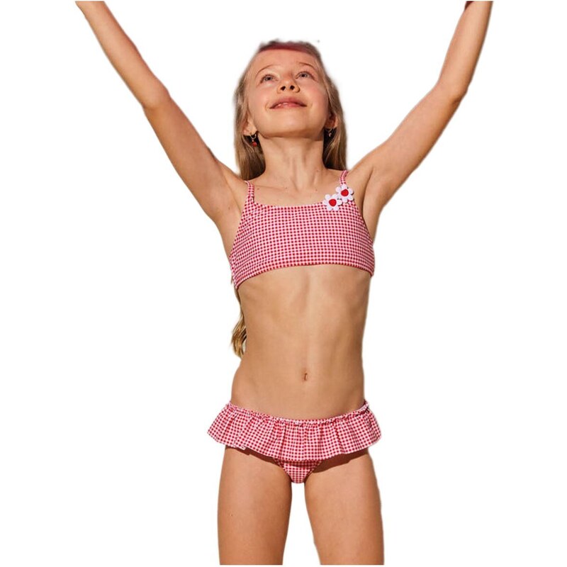 Ysabel Mora Παιδικό-Εφηβικό Μαγιό Κορίτσι Bikini-Set Vichy
