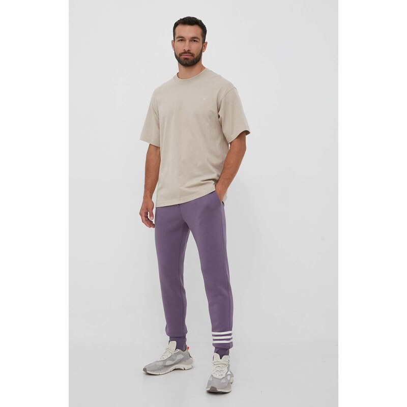 Παντελόνι φόρμας adidas Originals χρώμα: μοβ