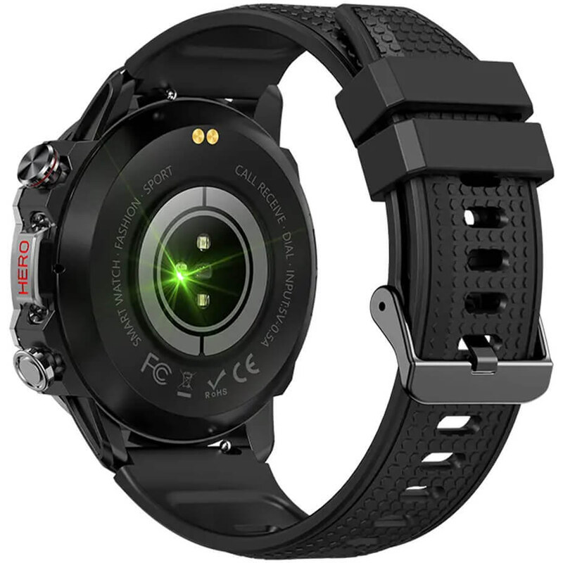 Smartwatch Microwear KR10 - Black Silicone
