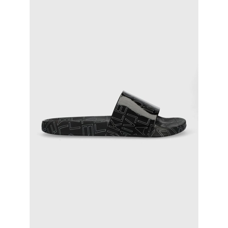 Παντόφλες Calvin Klein POOL SLIDE RUBBER χρώμα: μαύρο, HM0HM01062