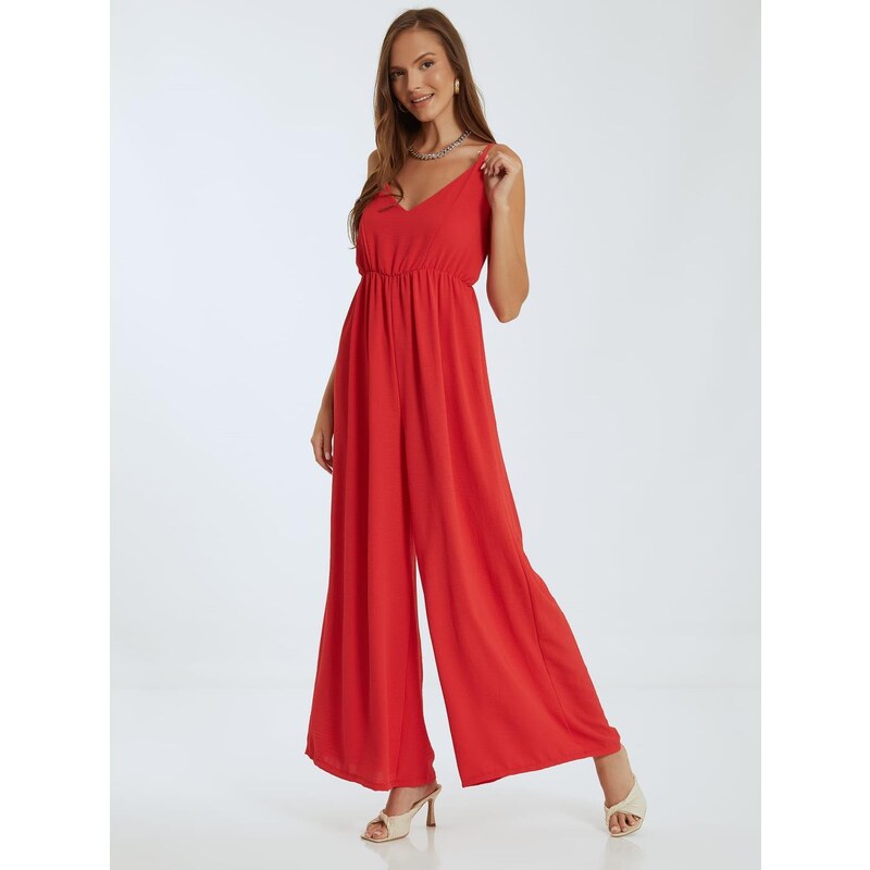 Celestino Ολόσωμη φόρμα με χιαστί πλάτη κοκκινο για Γυναίκα