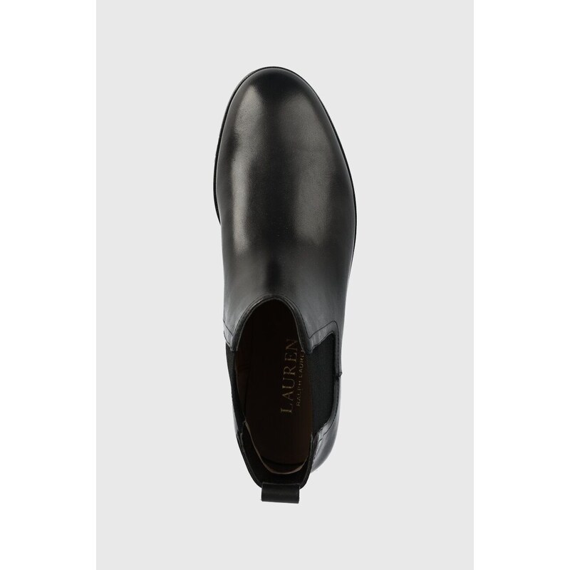 Δερμάτινες μπότες τσέλσι Lauren Ralph Lauren Brylee γυναικείες, χρώμα: μαύρο, 802908354001 F3802908354001