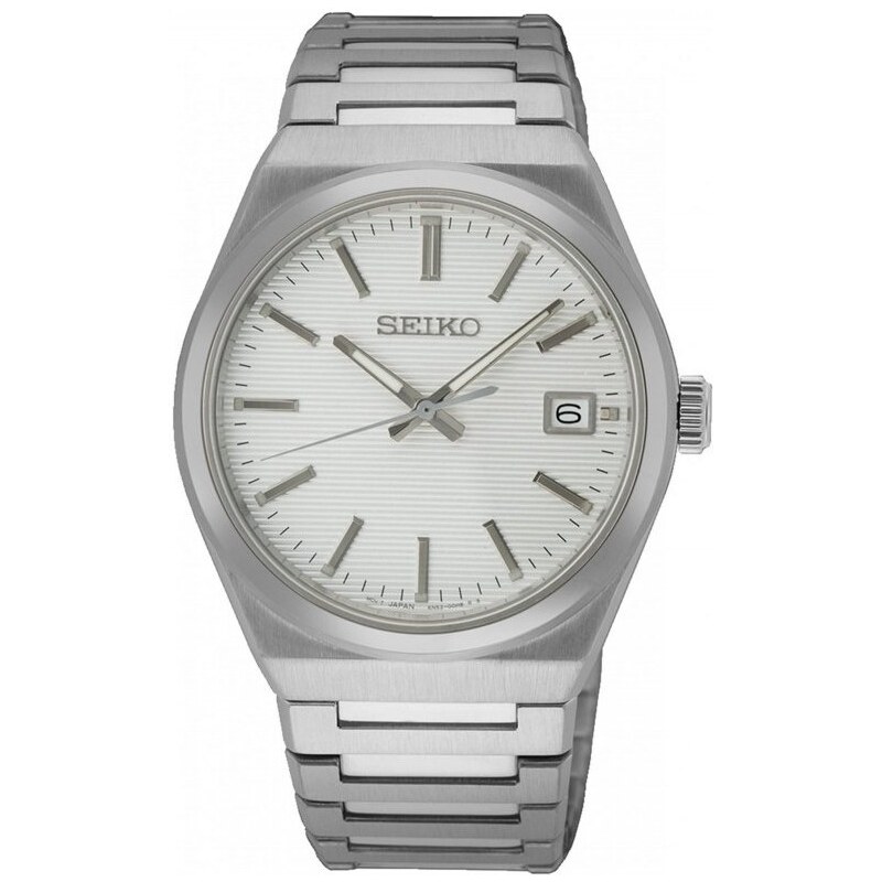SEIKO Essential Time Mens - SUR553P1, Silver case with Stainless Steel Bracelet