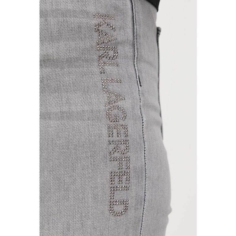 KARL LAGERFELD Jeans Skinny Logo Denim 235W1105 d93 grey denim