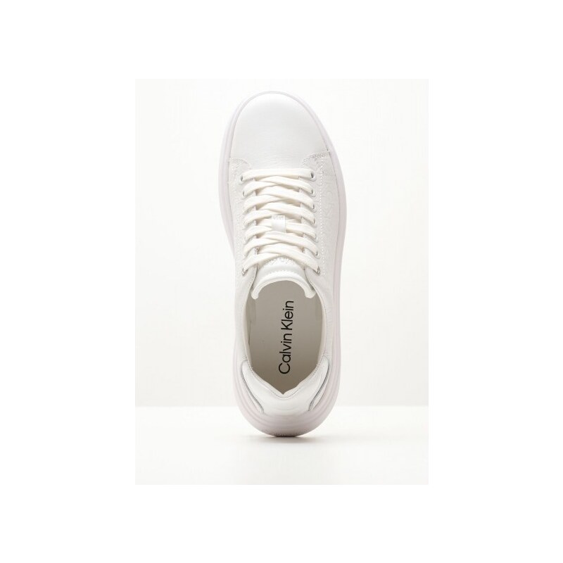 Γυναικεία Παπούτσια Casual Raised.Cupsole Άσπρο Δέρμα Calvin Klein