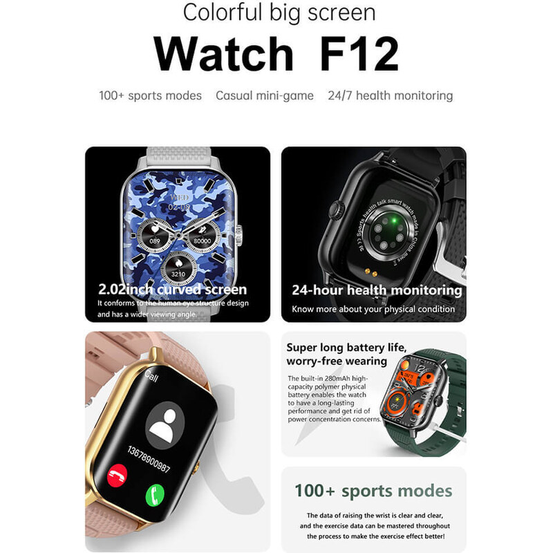 Smartwatch Microwear F12 Ελληνικό μενού - Black Silicone