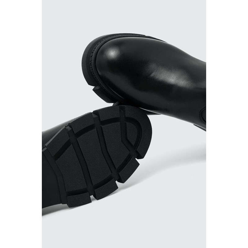 Δερμάτινες μπότες Karl Lagerfeld ARIA γυναικείες, χρώμα: μαύρο, KL43290 F3KL43290