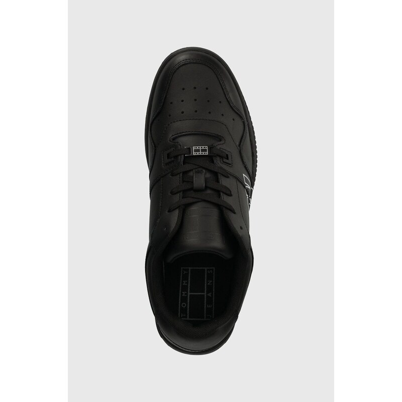 Αθλητικά Tommy Jeans TJM BASKET LOGO χρώμα: μαύρο, EM0EM01257