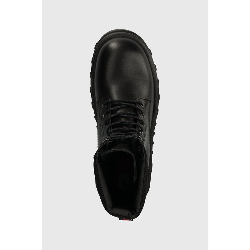 Δερμάτινα workers Tommy Jeans TJM ELEVATED OUTSOLE BOOT χρώμα: μαύρο, EM0EM01251 F3EM0EM01251