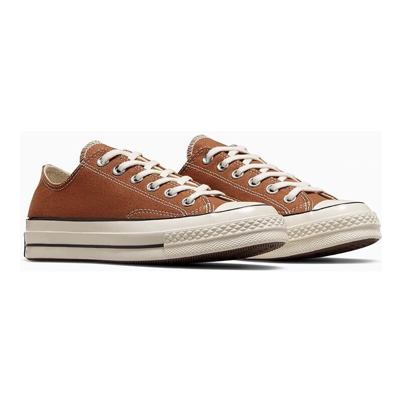 Πάνινα παπούτσια Converse Chuck 70 χρώμα: καφέ, A04591C