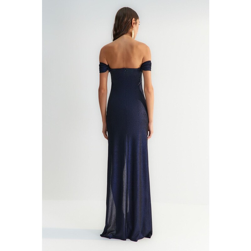 Trendyol Βραδινό &; Prom Φόρεμα - Σκούρο μπλε - Διπλό στήθος