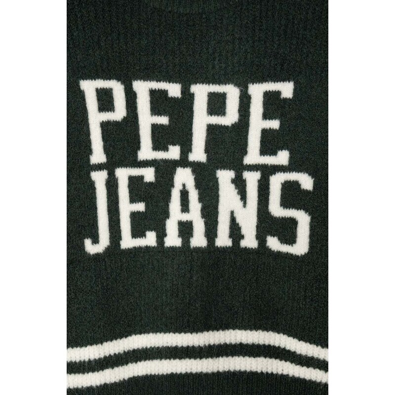 Παιδικό πουλόβερ από μείγμα μαλλιού Pepe Jeans χρώμα: πράσινο