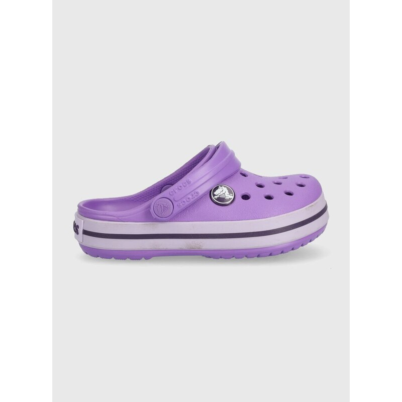 Παιδικές παντόφλες Crocs 204537 χρώμα: μοβ - GLAMI.gr