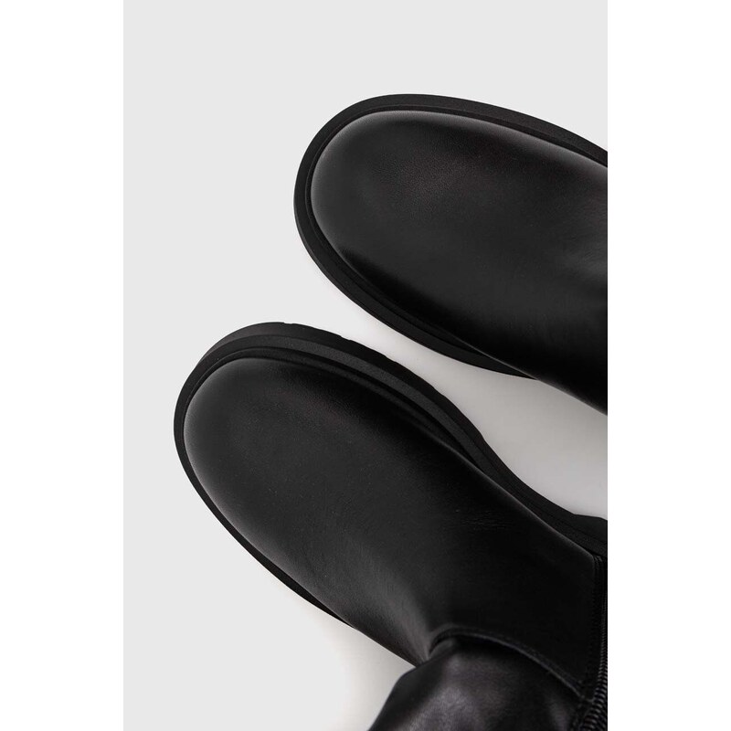 Μπότες Tommy Jeans TJW OVER THE KNEE BOOTS χρώμα: μαύρο, EN0EN02254 F3EN0EN02254
