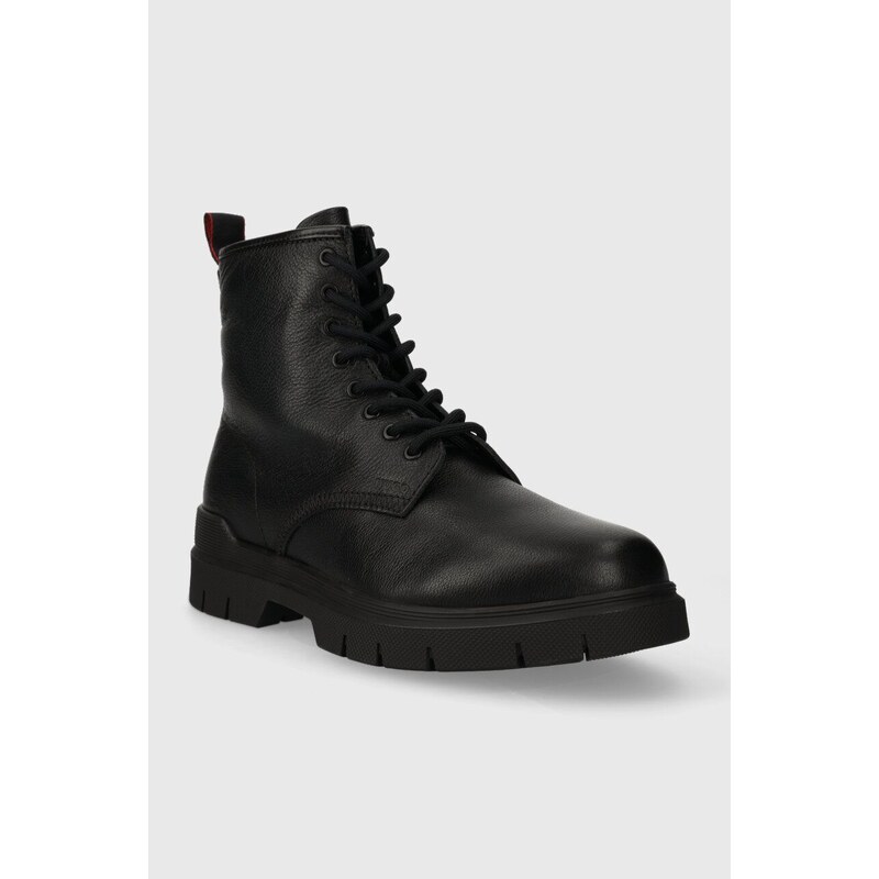 Δερμάτινα παπούτσια HUGO Ryan χρώμα: μαύρο, 50503862 F350503862