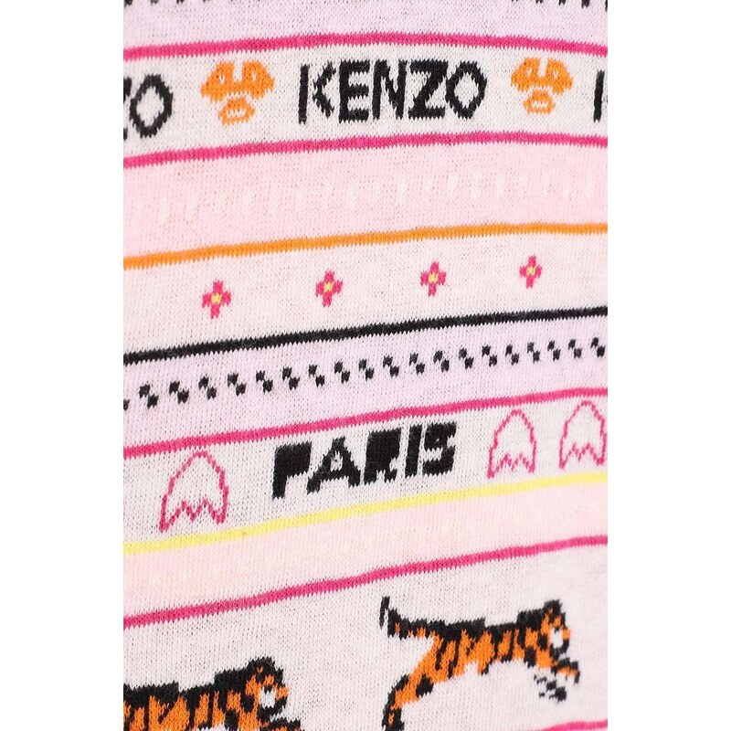 Παιδικό πουλόβερ από μείγμα μαλλιού Kenzo Kids χρώμα: μπεζ