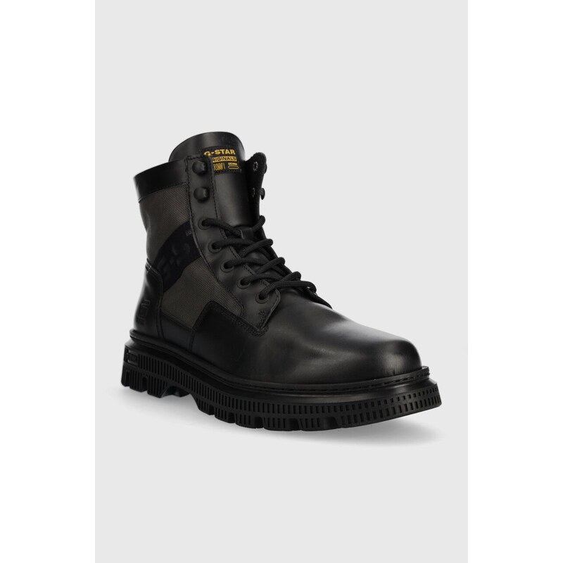 Δερμάτινες μπότες πεζοπορίας G-Star Raw VETAR II HGH LEA χρώμα: μαύρο, 2342052803.BLK
