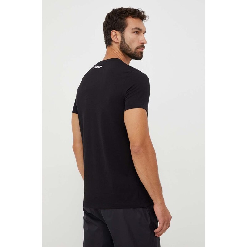 Αθλητικό μπλουζάκι Mammut Core χρώμα: μαύρο