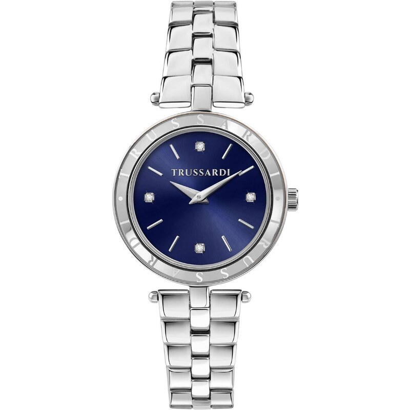 TRUSSARDI T-Shiny Crystals - R2453145514, Silver case with Stainless Steel Bracelet