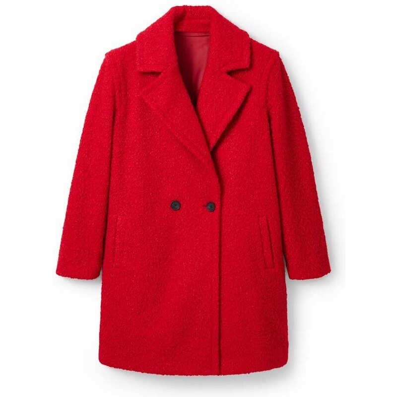 Παλτό Desigual χρώμα: κόκκινο
