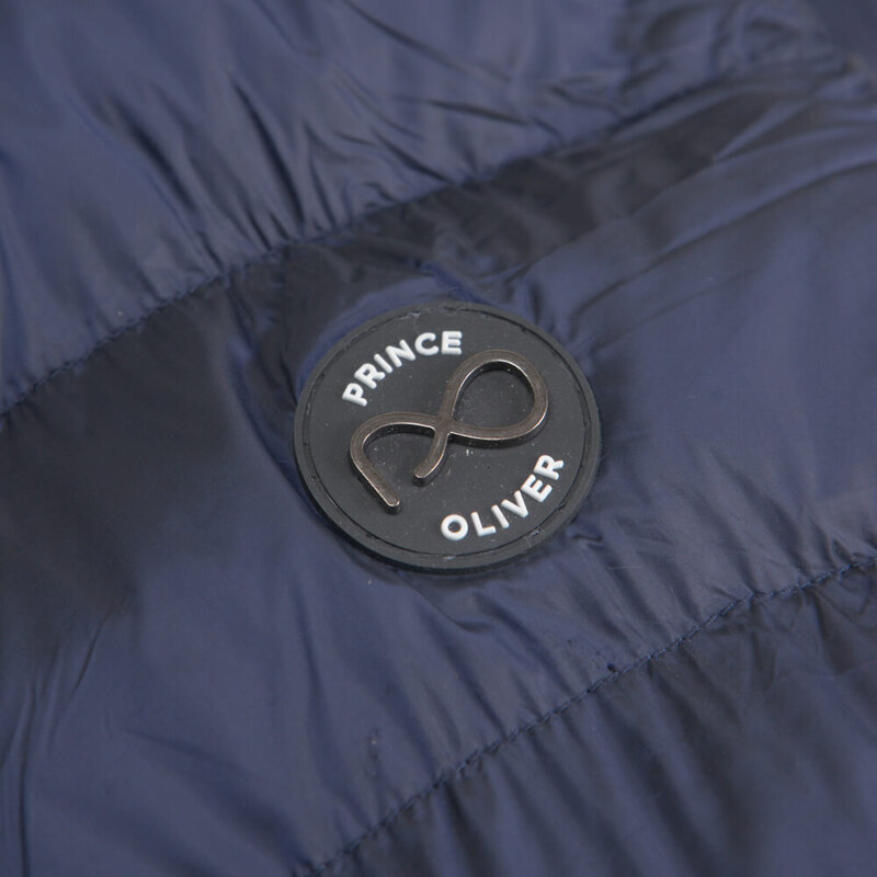 Prince Oliver Puffer Long Jacket Μπλε Σκούρο (Modern Fit)