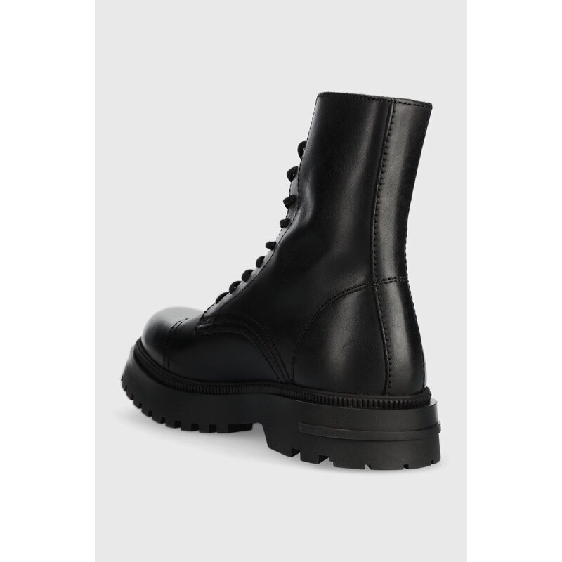Δερμάτινα παπούτσια Tommy Jeans TJM CASUAL BOOT χρώμα: μαύρο, EM0EM01244 F3EM0EM01244