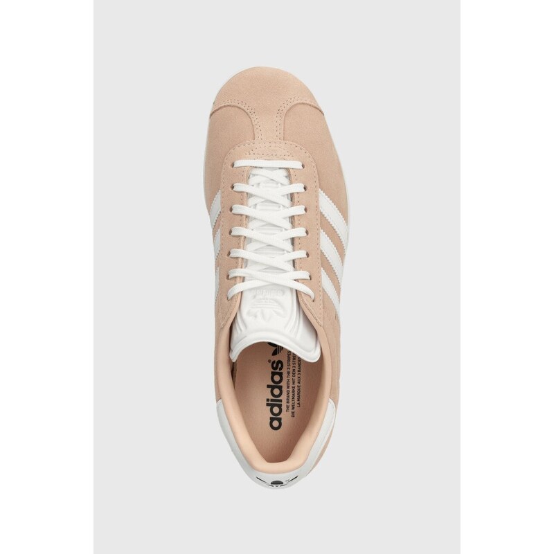Σουέτ αθλητικά παπούτσια adidas Originals Gazelle χρώμα: πορτοκαλί ID7006