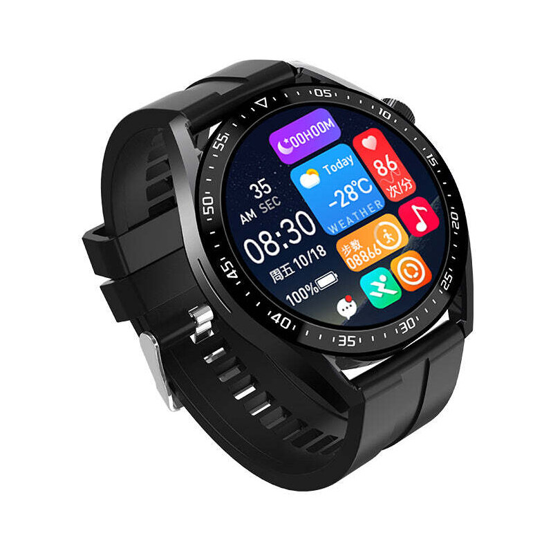 ΙΝΤΙΜΕ smartwatch 3 Pro, 1.28" 3ΑΤΜ, heart rate, ηχείο & mic, μαύρο