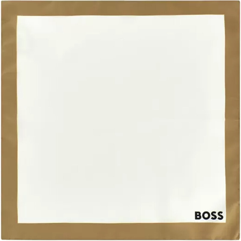 Boss Μαντήλι λευκό μπεζ 32x32cm