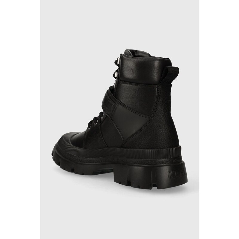Δερμάτινες μπότες πεζοπορίας Karl Lagerfeld TREKKA MENS KC χρώμα: μαύρο, KL25256F F3KL25256F