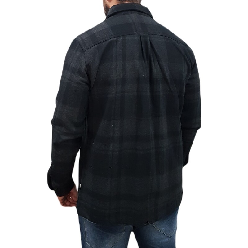Jack&Jones - 12241533 - Jpr Roy Check Overshirt LS SN - Dark Grey Melange - Comfort Fit - Πανωφόρι / Jacket