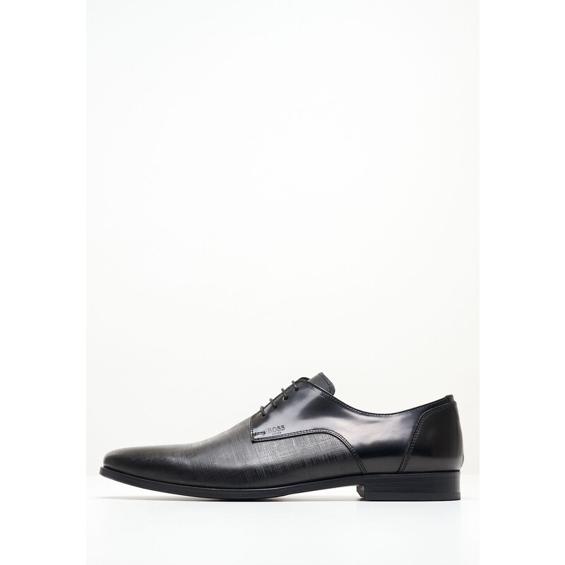 Ανδρικά Παπούτσια Δετά X4972.Glm Μαύρο Δέρμα Boss shoes