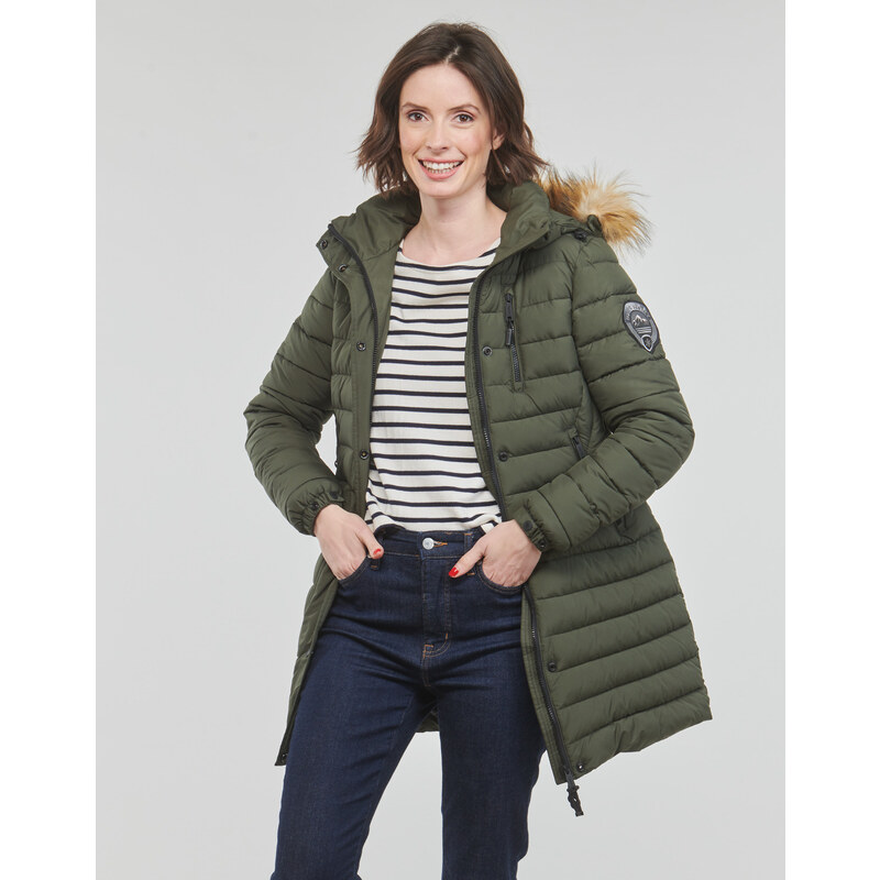 Χοντρό μπουφάν Superdry FUJI HOODED MID LENGTH PUFFER