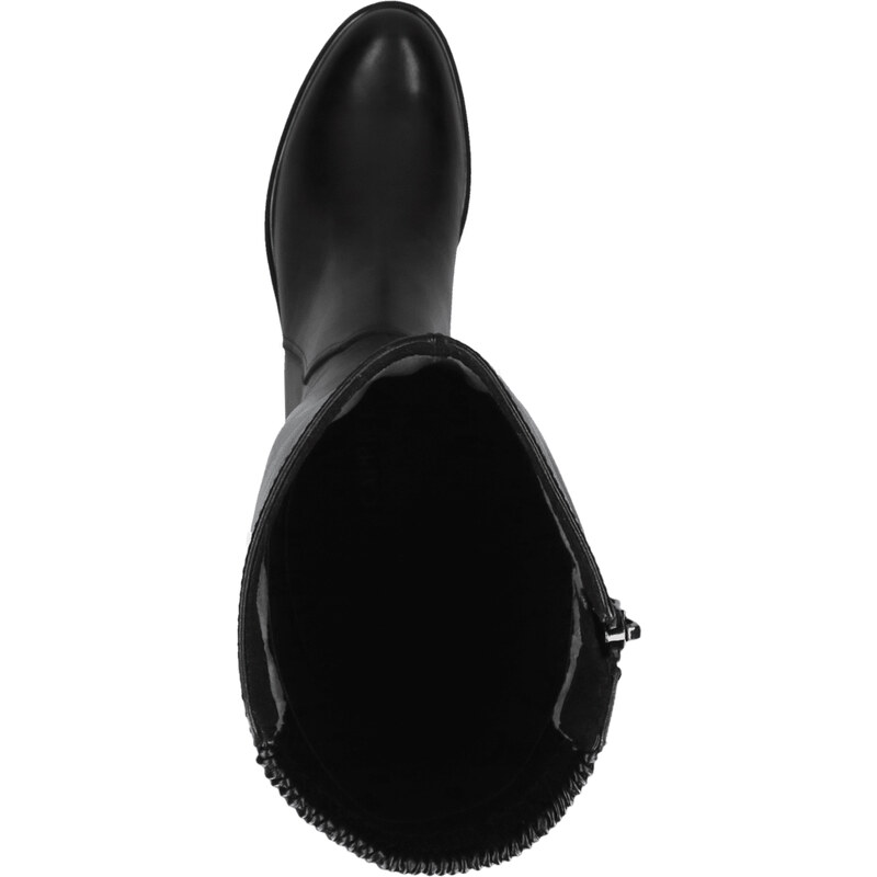 Caprice Black Comb Ανατομικές Δερμάτινες Μπότες Μαύρες (9-9-25523-41 019)
