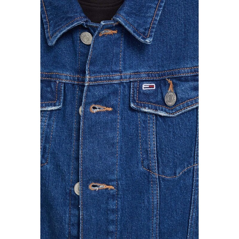 Τζιν μπουφάν Tommy Jeans χρώμα: ναυτικό μπλε