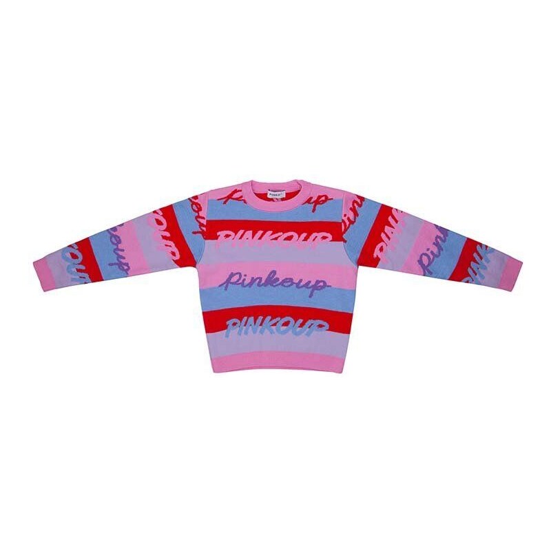 Παιδικό πουλόβερ Pinko Up χρώμα: μοβ
