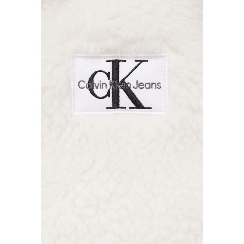 Μπουφάν Calvin Klein Jeans χρώμα: μπεζ
