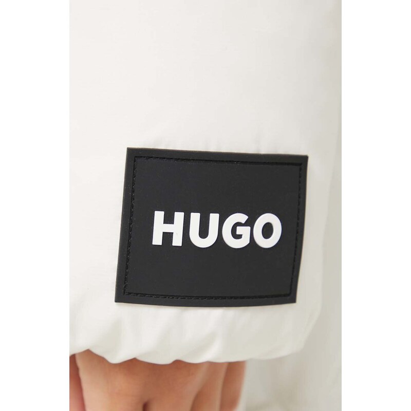 Μπουφάν HUGO χρώμα: μπεζ