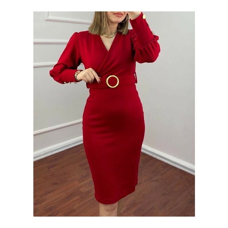 Creative Φόρεμα - κώδ. 45016 - 1 - κόκκινο