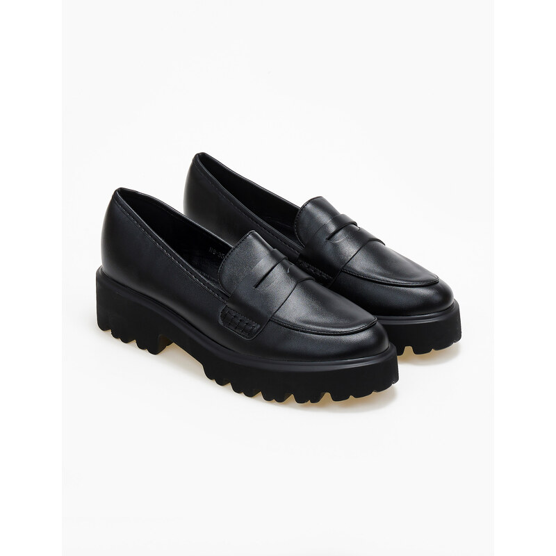 issue Loafers με τρακτερωτή σόλα - Μαύρο - 032011