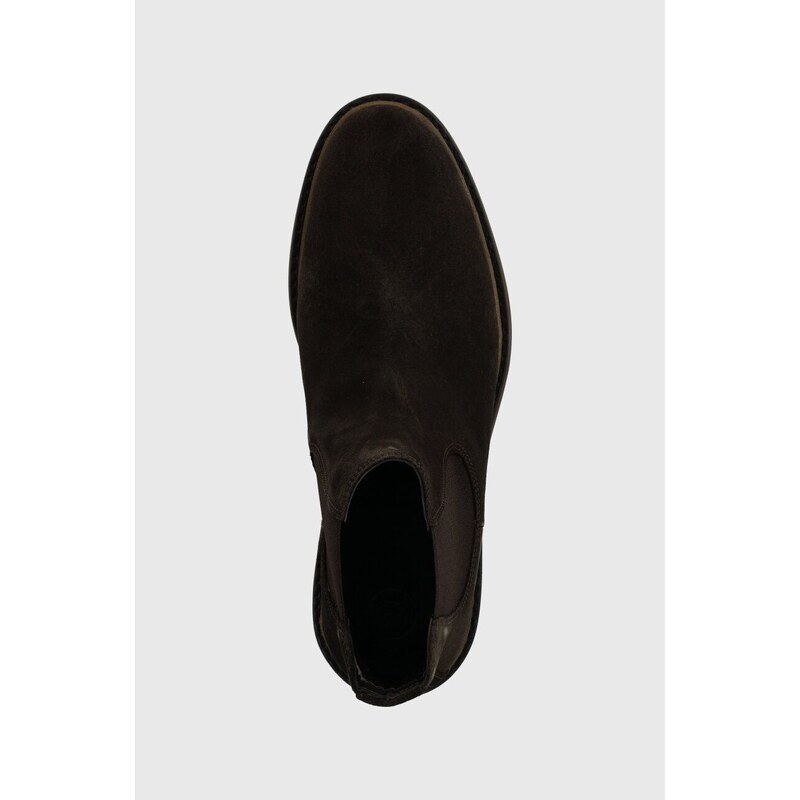 Σουέτ μπότες τσέλσι U.S. Polo Assn. YANN χρώμα: καφέ, YANN005M/CS1