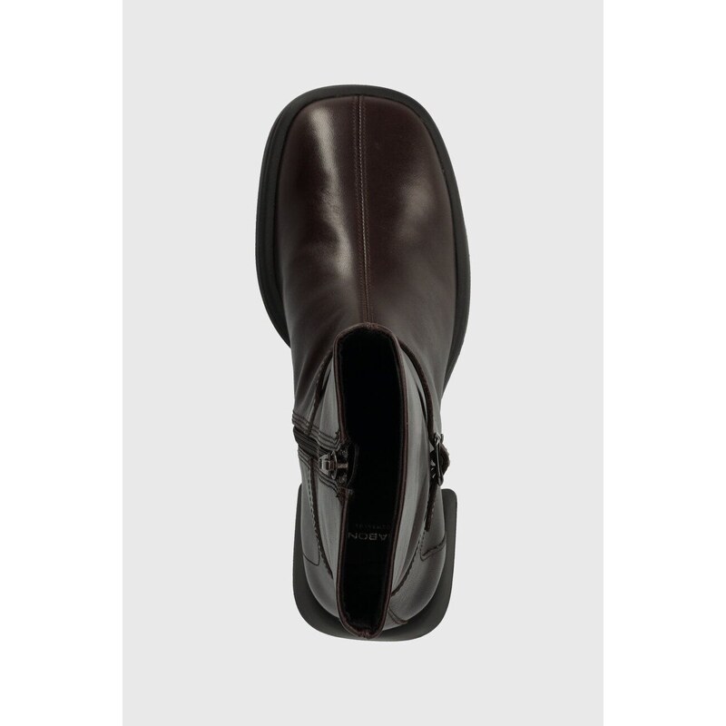 Δερμάτινες μπότες Vagabond Shoemakers ANSIE γυναικείες, χρώμα: καφέ, 5645.301.35