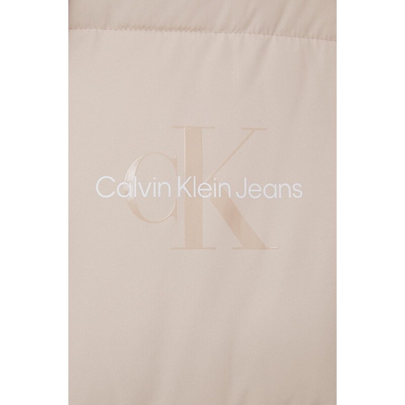 Μπουφάν Calvin Klein Jeans χρώμα: μπεζ