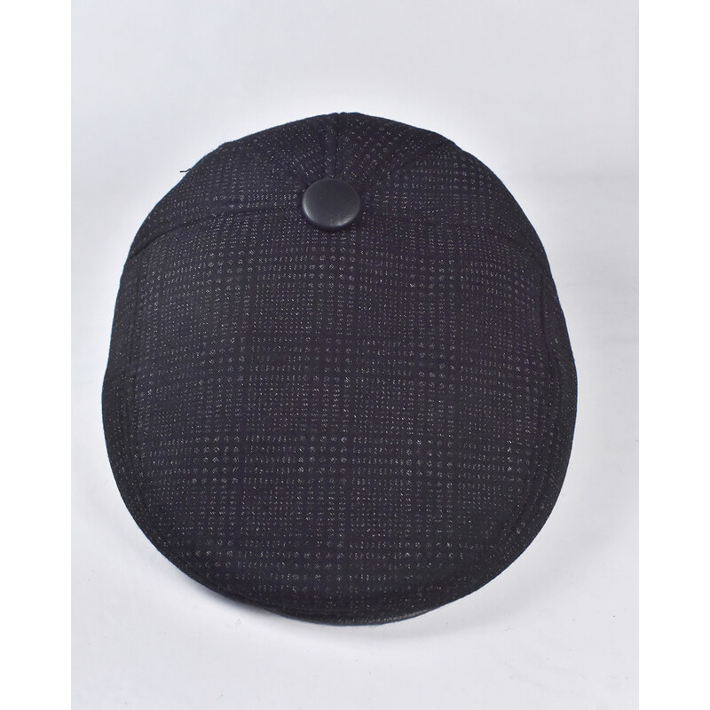 BELTIPO Ανδρικό χειμερινό καπέλο τραγιάσκα μαύρο καρώ