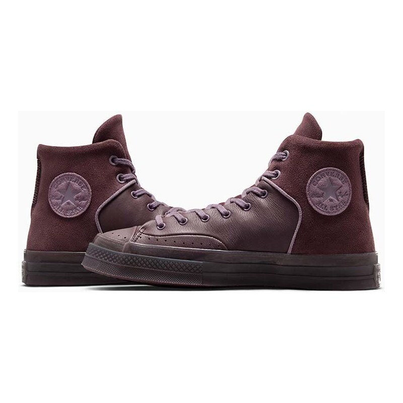 Δερμάτινα ελαφριά παπούτσια Converse Chuck 70 Marquis χρώμα: καφέ, A05619C