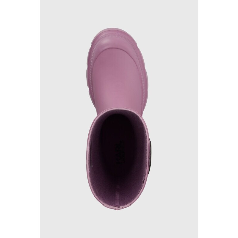 Ουέλλινγκτον Karl Lagerfeld TREKKA RAIN NFT χρώμα: μοβ, KL43567